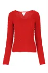 Bottega Veneta Women Red Cotton Sweater In Red