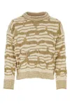 Bottega Veneta Embroidered Cotton Blend Sweater In White