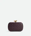 Bottega Veneta Womens Barolo-m Brass Knot Intrecciato Leather Clutch In Burgundy