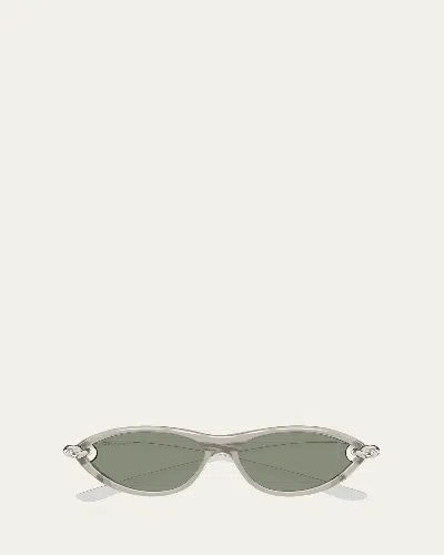Bottega Veneta Knot 56mm Acetate & Metal Cat-eye Sunglasses In Pink