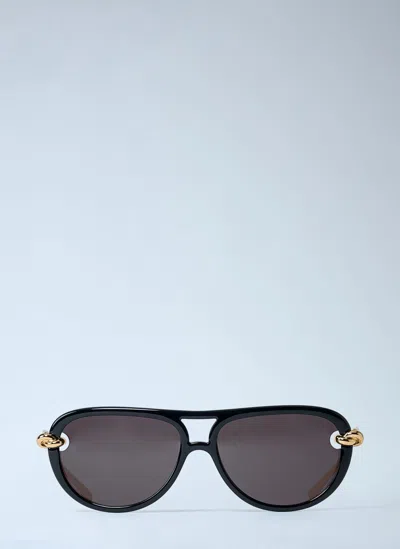 BOTTEGA VENETA KNOT AVIATOR SUNGLASSES