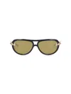 Bottega Veneta 'knot Aviator' Sunglasses In Black