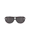 Bottega Veneta 'knot Aviator' Sunglasses In Brown