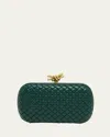 Bottega Veneta Knot Bag In Emerald Green-brass
