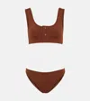 Bottega Veneta Knot Bikini In Brown