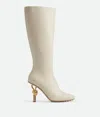 Bottega Veneta Knot-trimmed Boots In Sea Salt