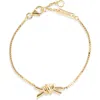Bottega Veneta Knot Bracelet In 8120 Yellow Gold