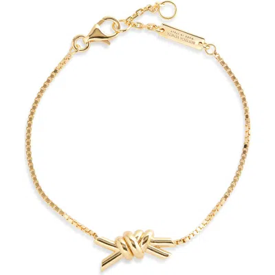Bottega Veneta Knot Bracelet In 8120 Yellow Gold