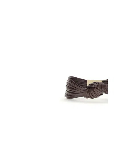 Bottega Veneta Knot Bracelet In Brown