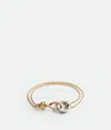 Bottega Veneta Knot Bracelet In Silver/yellow Gold
