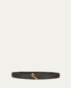 Bottega Veneta Knot Buckle Medium Calf Leather Belt In 2190 Fondant M Brass