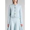 Bottega Veneta Knot Button Bouclé Cardigan In 4033 Bubble