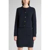 Bottega Veneta Boucle Cardigan In 4121 Navy
