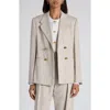 Bottega Veneta Knot Button Textured Blazer In Neutral