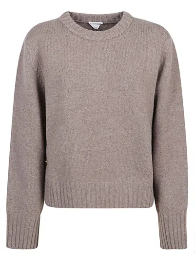 Bottega Veneta Knot Buttons Wool Sweater In Grey
