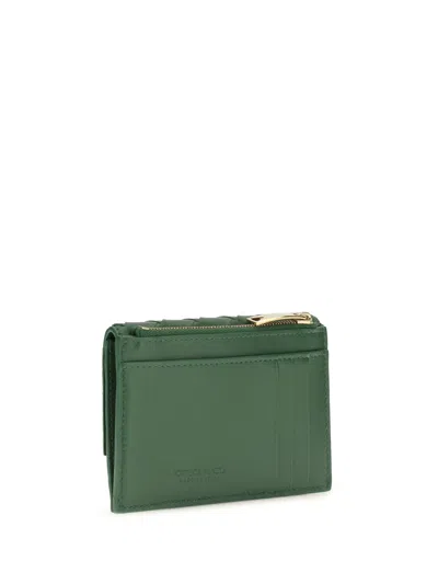Bottega Veneta Knot Card Case In Green