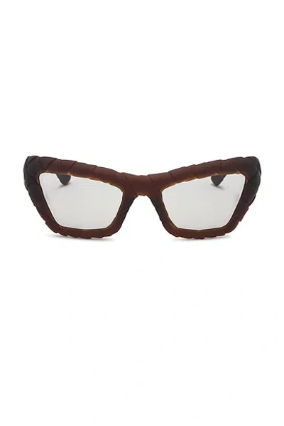 Bottega Veneta Knot Cat Eye Sunglasses In Burgundy