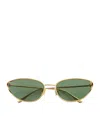Bottega Veneta Knot Cat Eye Sunglasses In Gold/green