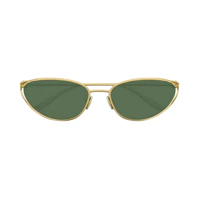 Pre-owned Bottega Veneta Knot Cat Eye Sunglasses 'gold/green' | Women's Size Onesize