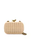 Bottega Veneta Knot Chain Minaudiere Clutch In Naturale