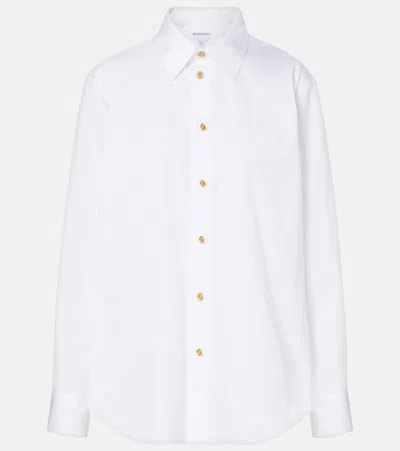 Bottega Veneta Knot Cotton Poplin Shirt In White