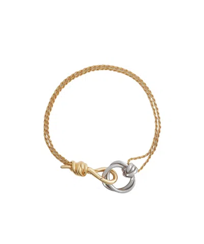 Bottega Veneta Knot Detail Bracelet In Yellow