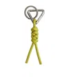 Bottega Veneta Triangle Key Ring With Hook Accessories In Green