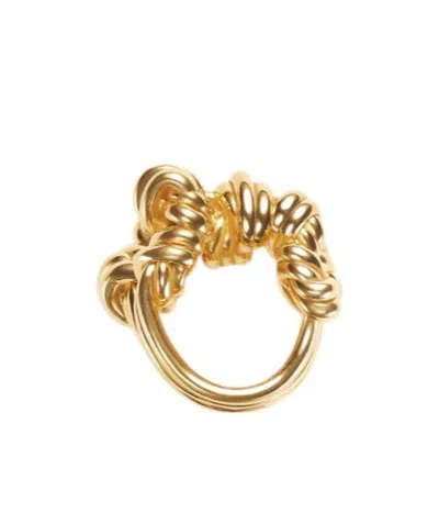 Bottega Veneta Knot Detail Ring In Yellow