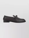 Bottega Veneta Knot Detail Round Toe Textured Leather Loafers In Black