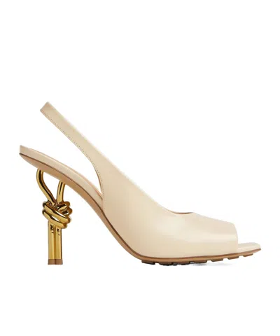 Bottega Veneta Knot Details High-heeled Sandals In White