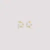 Bottega Veneta Knotted Hoop Earrings In Mixed Metals In Gold