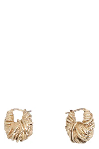 Bottega Veneta Knot Earrings In Gold