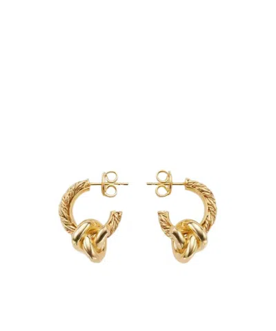 Bottega Veneta Knot Earrings In Gold