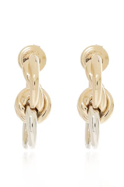 Bottega Veneta Knot Earrings In Gold