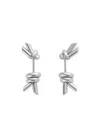 Bottega Veneta Knot Earrings In Gray