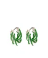 Bottega Veneta Knot Earrings In Green