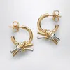 Bottega Veneta Two-tone Knot Hoop Earrings