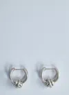 Bottega Veneta Knot Earrings In Silver