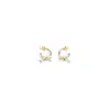 Bottega Veneta Intertwined Brass Hoop Earrings With Decorative Knot