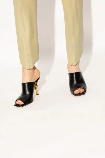 Bottega Veneta ‘knot' Heeled Mules In Black