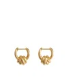 Bottega Veneta Knot Hoop Ohrringe In Yellow