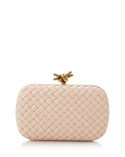 BOTTEGA VENETA KNOT INTRECCIATO LEATHER BOX CLUTCH