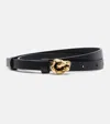 Bottega Veneta Knot Leather Belt In Black