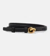 Bottega Veneta 1.2cm Knot Leather Belt In Black