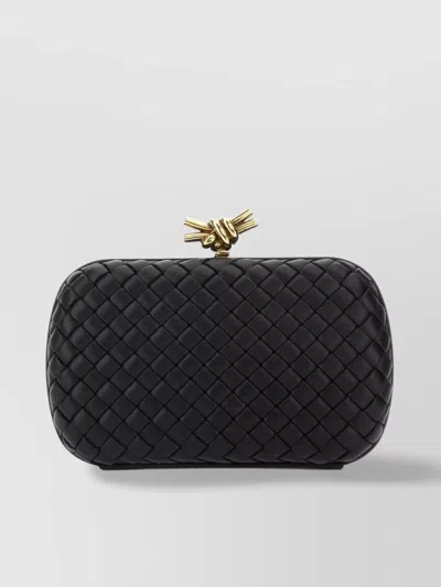 Bottega Veneta Knot Intrecciato Leather Clutch In Multicolor