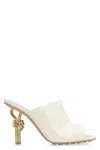 Bottega Veneta Knot Leather Mules In White