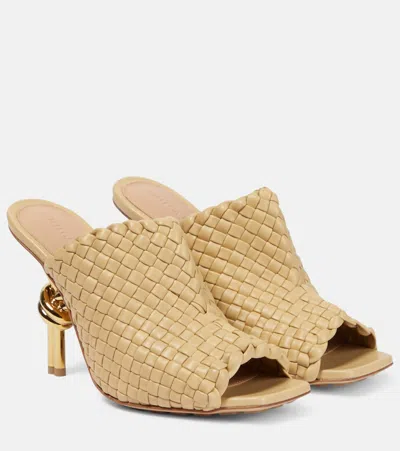 BOTTEGA VENETA KNOT LEATHER MULES