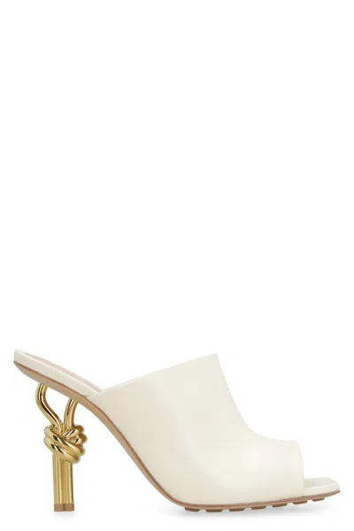Bottega Veneta Knot Leather Mules In Animal Print