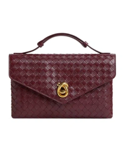 BOTTEGA VENETA BOTTEGA VENETA INTRECCIATO KNOT LOCK CROSSBODY BAG