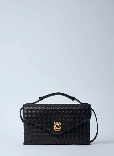 Bottega Veneta Knot Lock Crossbody Bag In Brown